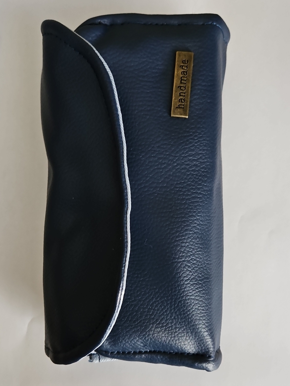 Handmade Navy Blue Foldover Wallet
